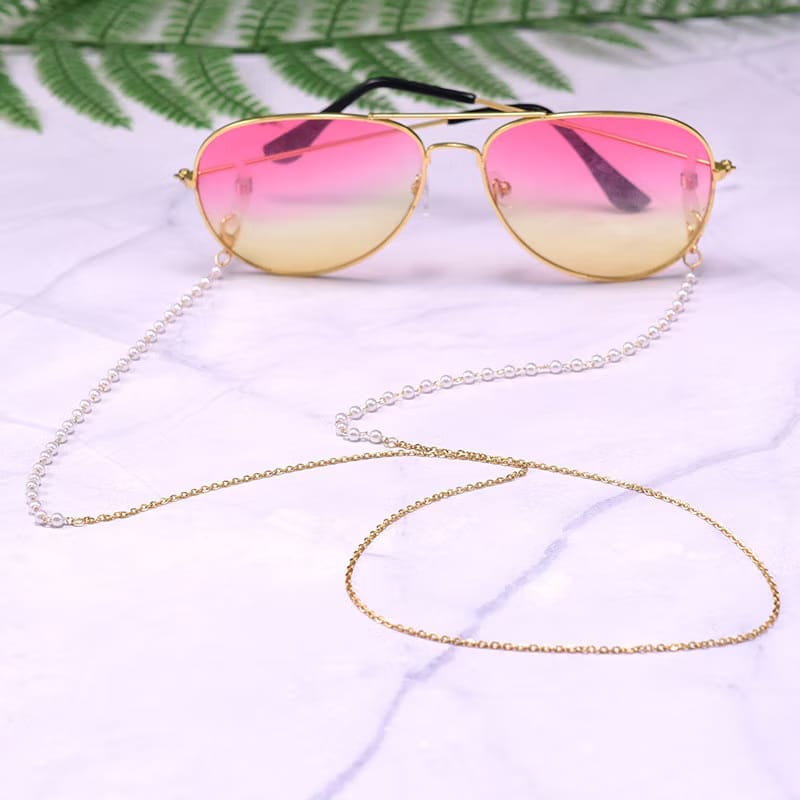 Elegante Brillenkette mit Perlen