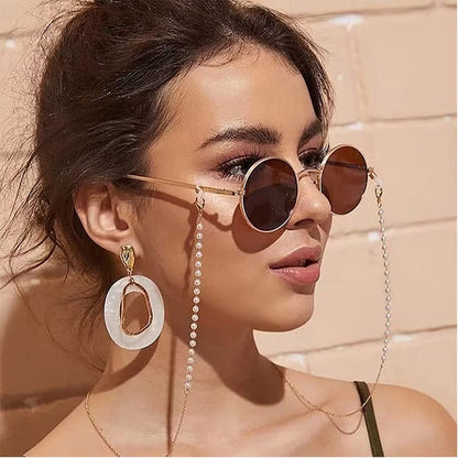 Elegante Brillenkette mit Perlen
